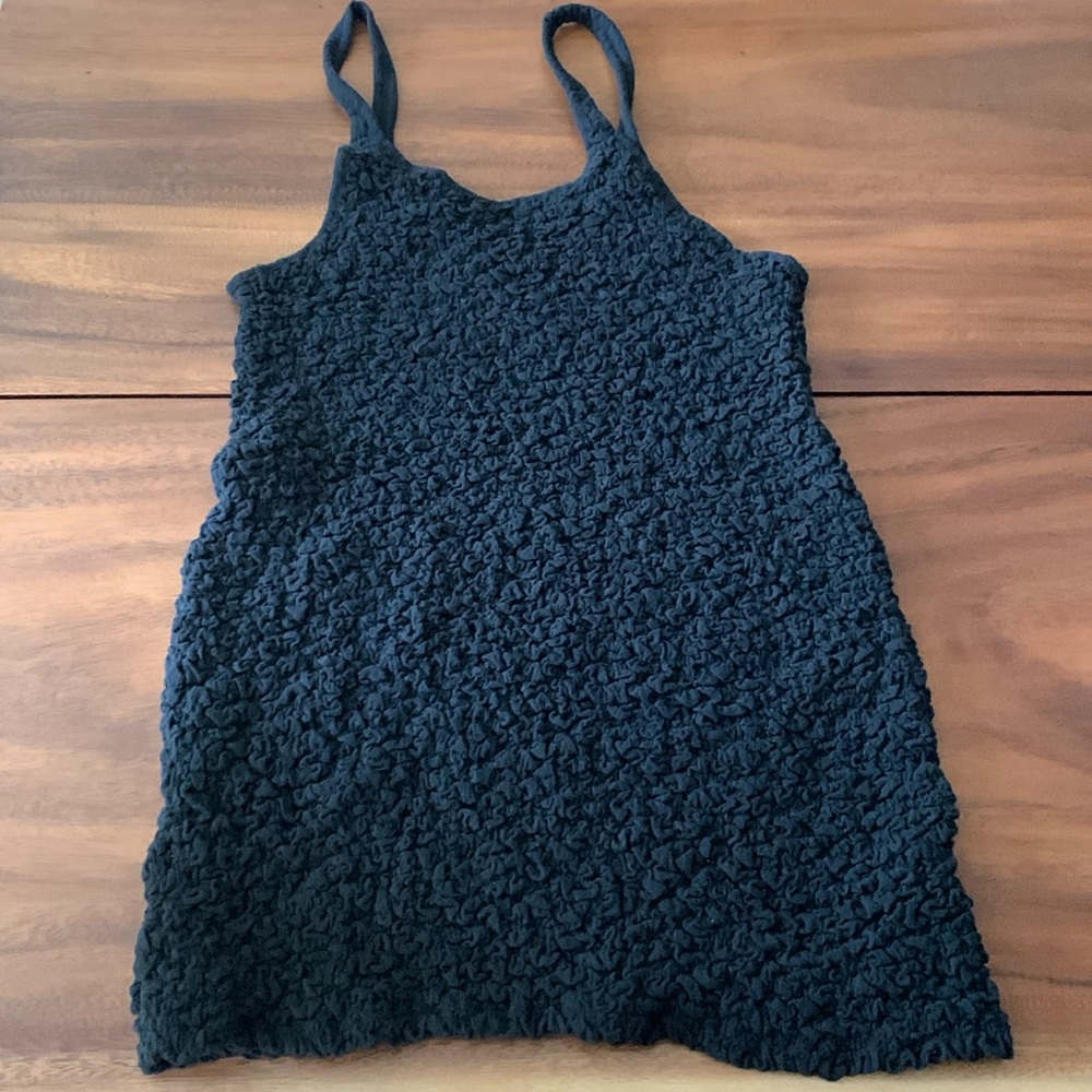 Free People Black Mini Bubble Dress Sz Medium
